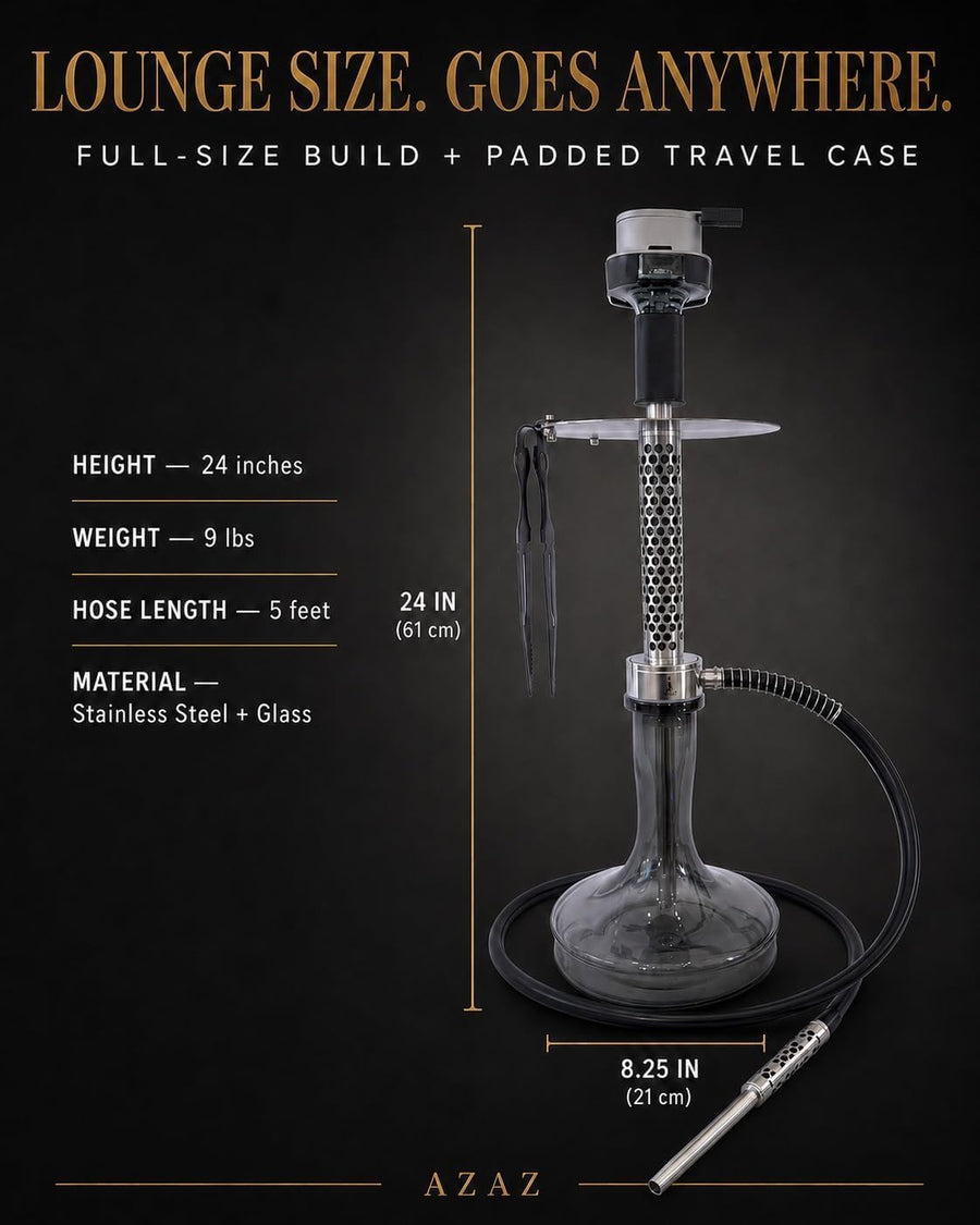 AZAZ Kronos hookah in use