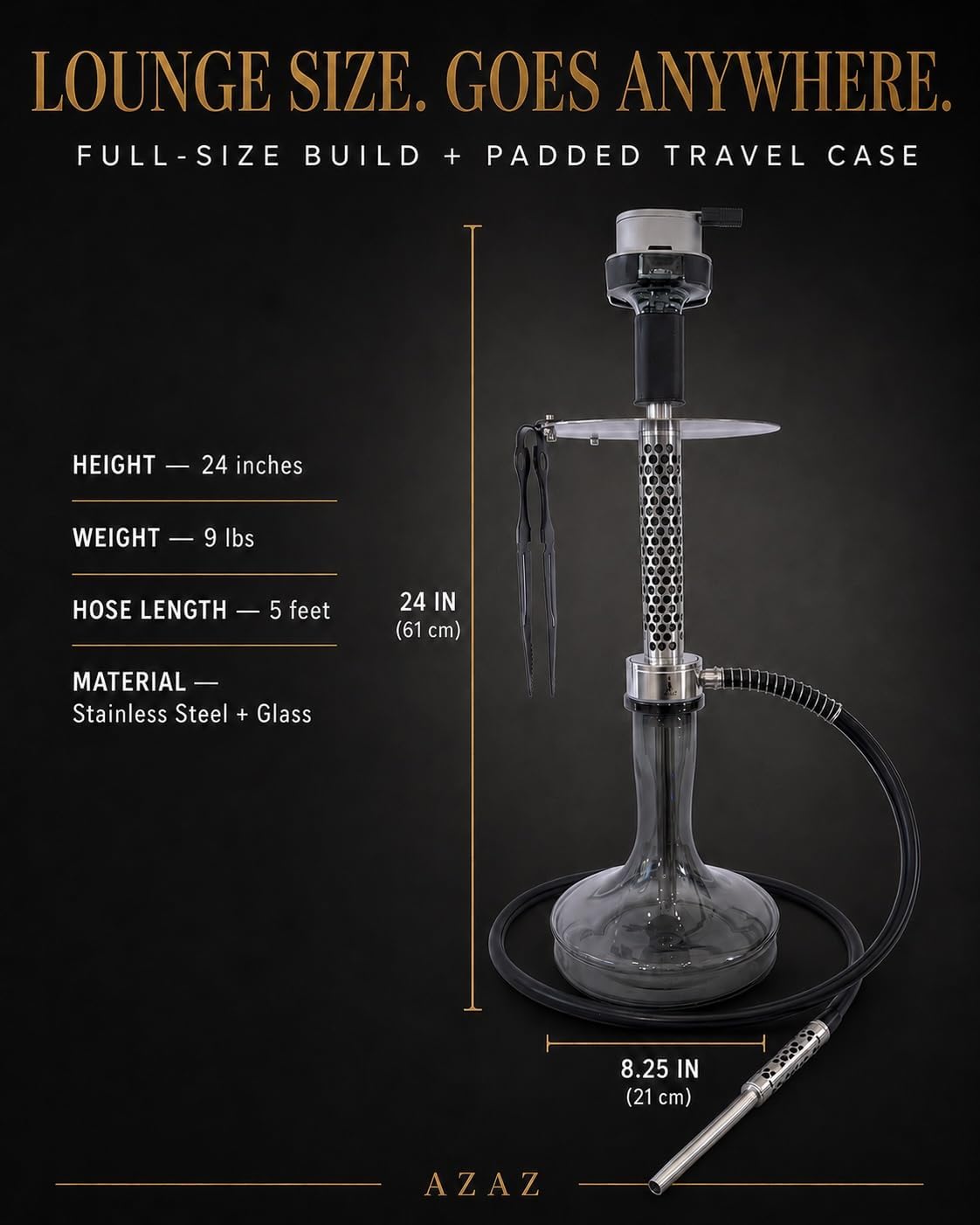 AZAZ Kronos hookah in use