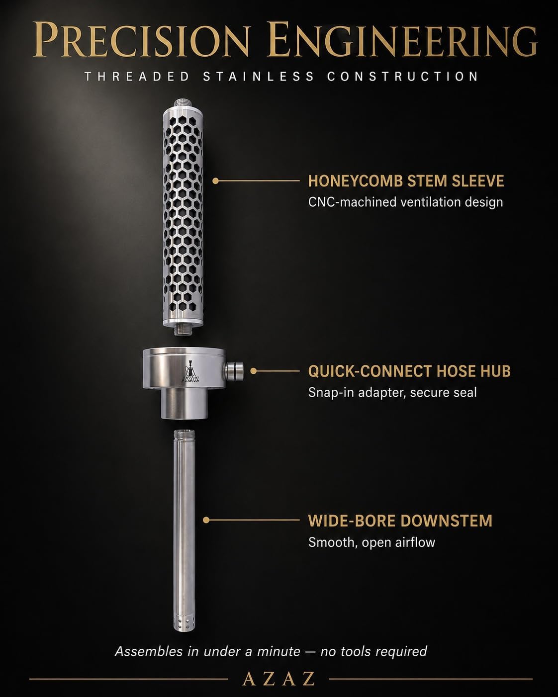 AZAZ Kronos hookah components